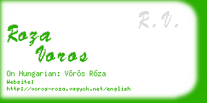 roza voros business card